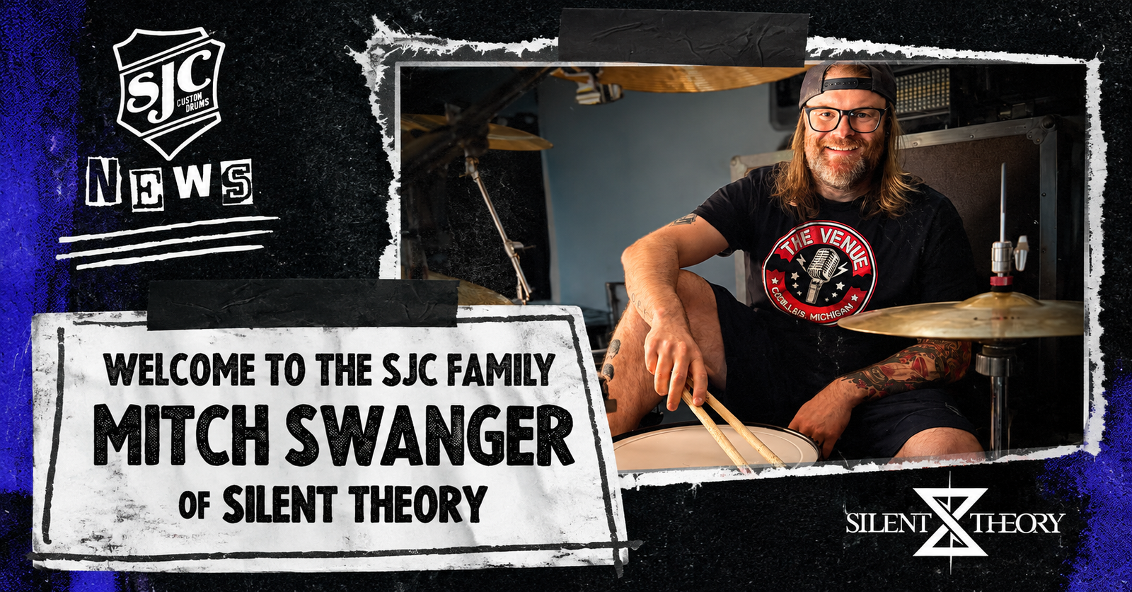 Scorpion Artist Mitch Swanger of Silent Theory! Welcomed to the SJC Artist Family