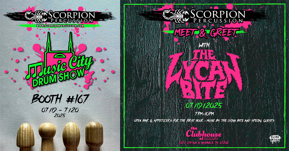 Scorpion Percussion to Make Debut at Music City Drum Show 2025
