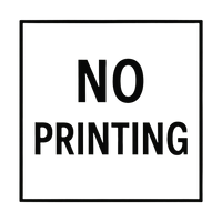 No printing