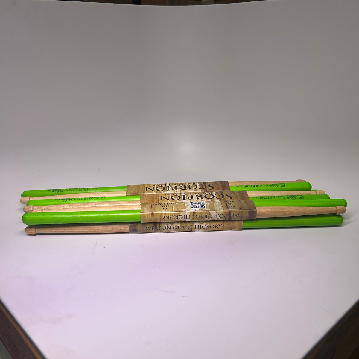 The Recycler | 3A Acorn 16.5" Venom Grip Drumsticks | 6 Pairs