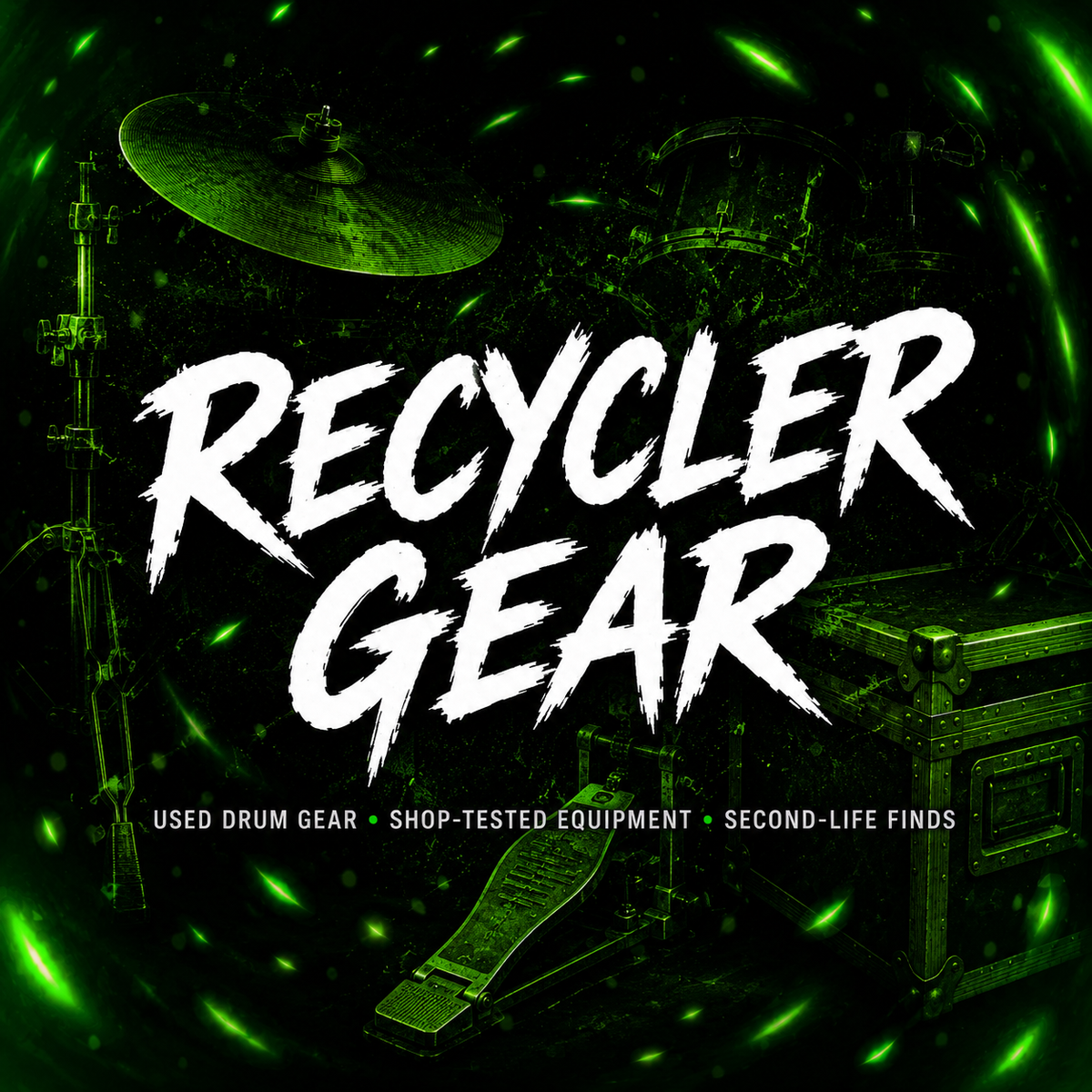 The Recycler | 5B Oval 16.5" Venom Grip Drumsticks | 12 Pair Brick