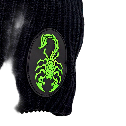 Scorpion Patch Black Beanie